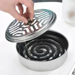 모기향 거치대 스텐 케이스 받침대 안전 트레이