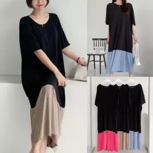 위쉬몰 GL 시티배색박스롱원피스(U371H504) 빅사이즈 (33379356A)