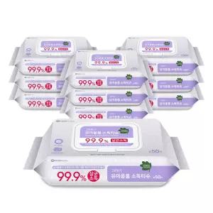 그린핑거 유아용품 소독티슈 캡형 50매x10팩 /유아용품,소독티슈,위생용품