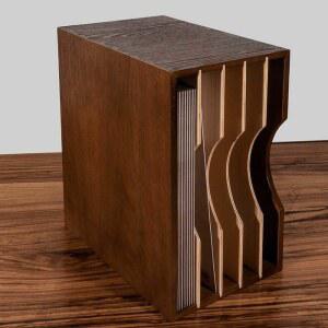 LP수납장 턴테이블 선반 LP판 보관함 장식장 레코드판 단일상품 블랙월넛레코드보관함