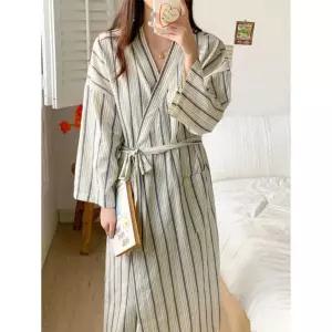 토르 롱 빈티지 잠옷 실내복 가운 잠옷세트 커플 스트라이프 OPH1