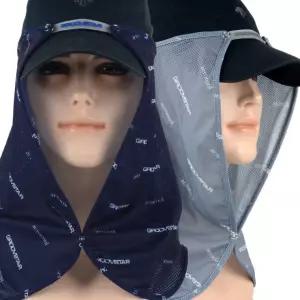 쿨 모자 골프 낚시 썬가드 자외선차단 실리콘 스냅 스카프 햇빛가리개 등산 부착형 얼굴 고급 목가리개