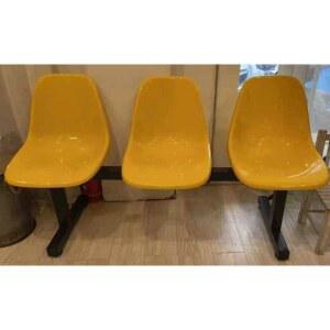 관람석 의자 플라스틱 노랑 영화관 용 경기장 3인 대기 시네마