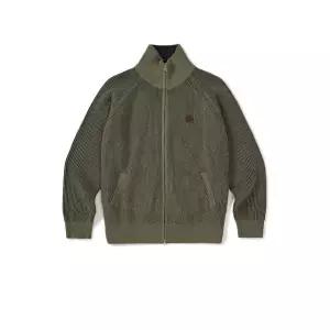 엠엠엘지 MMLG TWO TONE HIGH NECK 니트 ZIPUP OLIVE MMLGBE2OKJ009M25OL 463370