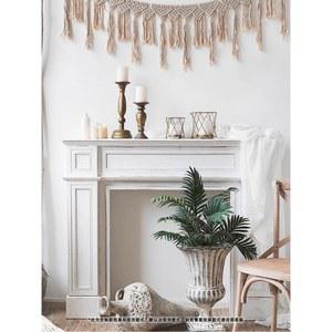 원목 벽난로 모형 앤틱 감성 벽장식 벽면 빈티지 웨당 선반 장식