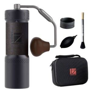 [미국배송] 1ZPRESSO J-ULTRA 수동 커피 그라인더 언 그레이 원뿔형 버 접이식 손잡이 자석 캐치 컵 용량 40G 수치 조절 가능한 미세 설정 빠른 분쇄 효율 에스프레소에 이상적임