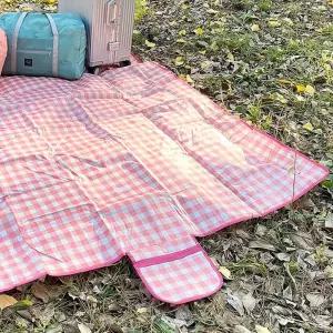고퀄리티   접이식 체크 무늬 방수 돗자리 피크닉 매트 150X200