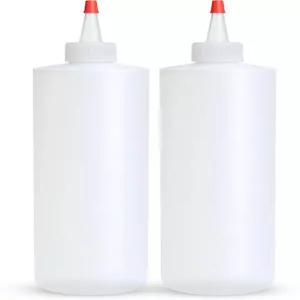 브라이트 프롬 빈 스퀴즈 병 16온스 레드 탑이 있는 스퀴트 용기 2팩 조미료 시럽 케첩 소스 드레싱 오일