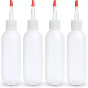 브라이트 프롬 스퀴즈 병 - 드레싱 소스 및 조미료용 4온스 빈 플라스틱 용기 케첩 머스타드 시럽 오일