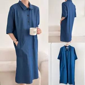 위쉬몰 BS 비치블루코튼롱원피스(U300H504) 빅사이즈 (33181296A)