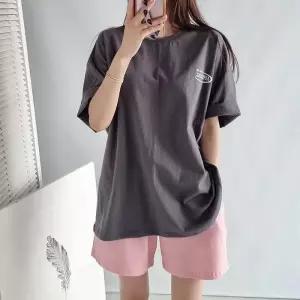 아이우먼 빈티지로고나염면박시티 NSP203M504 빅사이즈 (33180943A)