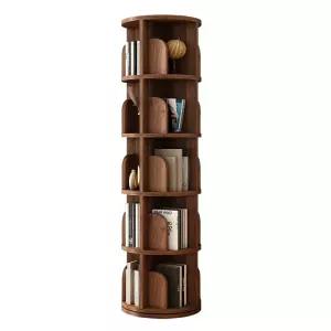원형 원목 책장 선반 스탠드 거실 책꽂이 코너 수납장 회전 인테리어