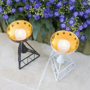 [마이모노샵][마이모노샵] 화이트 블랙 철제 삼각받침 별모양 티라이트 캔들 촛대 (17395507)