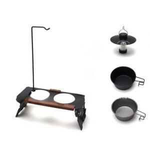 캠핑용 테이블 강아지 고양이 조명 식탁 사료 식기세트 그릇 강아지캠핑식기 캠핑