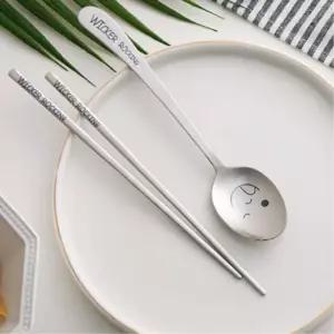 [마이모노샵][마이모노샵] 위생적인 스텐 식기 선물 윙크 숟가락 젓가락 수저세트 (17394807)