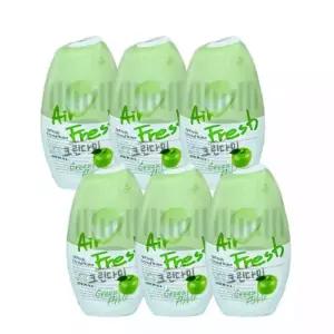 에어후레쉬 크리스탈워터 실내용 방향제 그린애플 400ml x6개