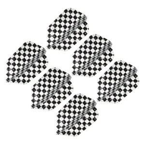 파티킬 슬림 다트 비행, 스틸 팁 다트와 소프트 다트를 위한 6팩 알루미늄 호일 독특한 디자인 액세서리, 블랙 실버