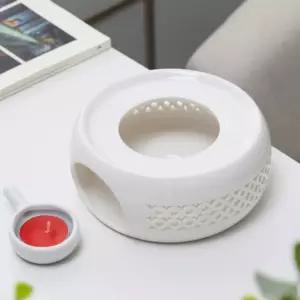 차포트 홀더 차워머 도자기 티포트 티라이트 워머 화이트 힐링