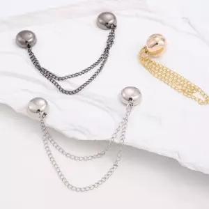 자석단추 소매접기 옷여밈 브로치 4P