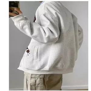 키체샵 캐주얼 남친 귀여운 야구 타월 항공 점퍼 맨투맨 강아지 캐릭터 자수 HO1