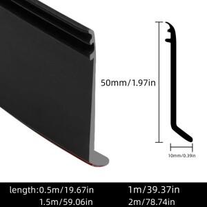 호환 1개 1m/2m 슬라이딩 창문 물막이 바 알루미늄 합금 도어 게이트 가정 정원 하드웨어 물 비 차단 씰링