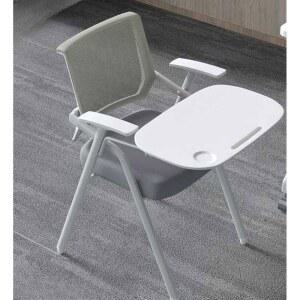 학원 책걸상 일체형 공부방 강의용 쿠션 등받이 1 그레이 책상의자 사진 책상 의자 회의실 교습소 공부 학교 교구