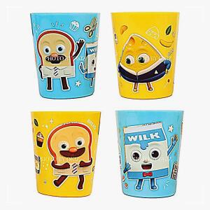 [2개구성] 머랭 4P 쥬스 집 음료수 치원 다용도 식기 주스 브레드이발소 컵 세트 아동 물 양치 NWBA3B7C