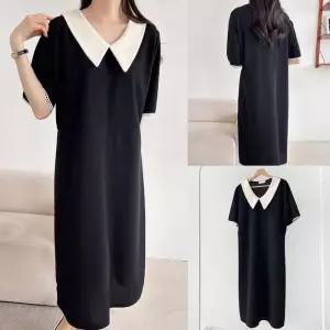 위쉬몰 BS 포스펀칭소매배색원피스(U404H504) 빅사이즈 (33572136A)