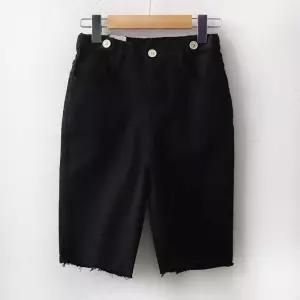 아이우먼 시크블랙면5부바지 LO5907M504 빅사이즈 (33572076A)