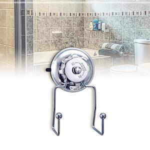 [2개구성] 다용도 타올 거치대 옷 수건 흡착 정리 타일 화장실 걸이 고리 후크 욕실 스텐 식 LWABF3EF