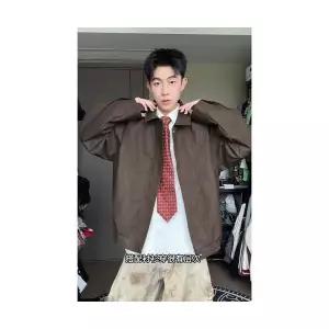 쉬헐크 남성 남친 잠바 블루종 항공 메일라드 나염 가죽 코트숄카라 빈티지 쇼트 파일럿 재킷 KKE3