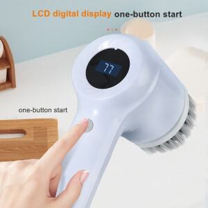 호환 주방욕실용 다기능 전기 세척 브러시 - 접시  프라이팬용 무선 핸드헬드 파워 스크러버