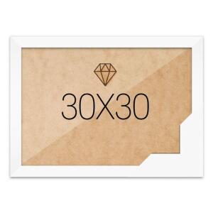 [2개구성] 누니액자 비즈십자수 30x30 화이트 큐빅십자수 고급형 보석십자수 액자 우드 페인팅 LWCB1B81