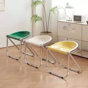 아크릴 접이식 의자 모던 디자인 인테리어 간이 북유럽 투명 체어