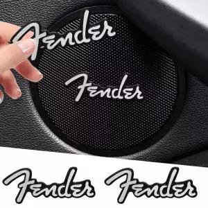 금속 펜더 로고 자동차 하이파이 스피커 오디오 스피커 배지 스테레오 엠블럼 스티커 자동차 링 액세서리