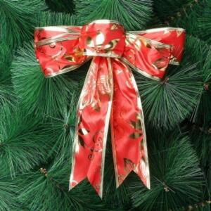 [2개구성] 골드라인레드리본10p실내트리꾸미기오너먼트 크리스마스리본장식 트리 리본오너먼트 KWFHWOF4