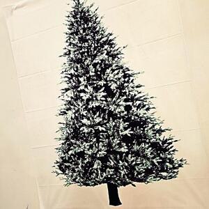 [2개구성] 성탄절 패브릭 용 꾸미기 크리스마스 장식 천 집 트리 벽 가정 거실 KWFG31KI