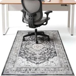 원목 타일 바닥용 사무용 의자 매트 롤링 컴퓨터 매트용 36인치 x 48인치 미끄럼 방지 책상 카펫 보호대
