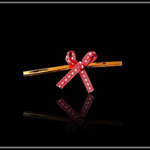 [2개구성] 스펙플러스 타이 리본 빵 선물 50개 고급형 데일리 포장 장식 띠지 -레드 끈 LW4747AD