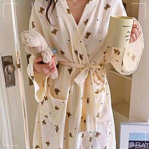 [2개구성] 여성용 원피스형 랩 목욕 샤워 가운 로브 ARWFGKRG6