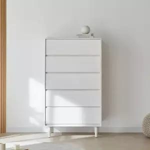 클리브 자작나무 안방 드레스룸 서랍장 800, 5단, 화이트