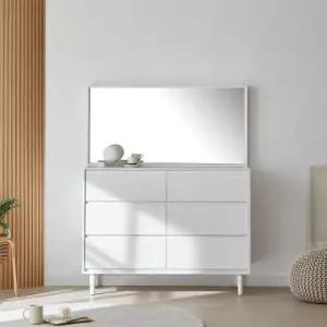 클리브 자작나무 화장대서랍장 와이드 수납 화장대 화이트, 1200