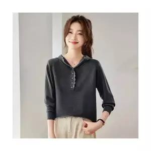 헐크 여성 여친 티 맨투맨 봄가을 울 후드 카디건 긴팔 상의 봄 캐주얼 스웨터 KKE3