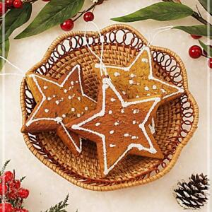 [2개구성] 오너먼트 트리장식 성탄절 리스장식 크리스마스 별쿠키모양 성탄장식 꾸미기 FLWFFRFJL