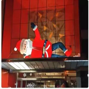 벽타는 송풍기 크리스마스 산타 대형 에어 풍선 인형