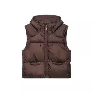 헐크 여성 여친 베스트 패딩 후드 나시 조끼 스카프 KKE1