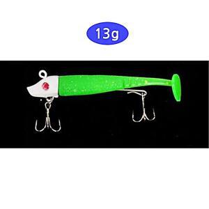 [2개구성] 지그헤드 갈치 13g 미끼 삼치낚시 바다낚시 웜 그린 FAW6842AC