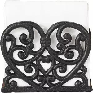 썸나콘 냅킨 홀더 주방 다이닝용 레트로 버티컬 견고한 주철 칵테일 오찬 욕실 파티 바 카운터 하트용