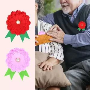 [큰손할인] 카네이션뱃지DIY DIY키트 놀이 부모님 선물 만들기 부직포 스승의날 어버이날 브로치 집콕놀이