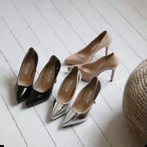 면접구두 국내생산 뾰족코 가보시 얇은굽 여성 하이힐 펌프스힐